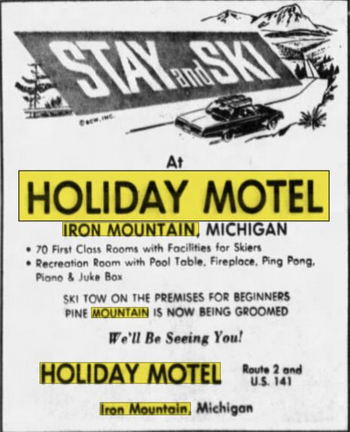 Holiday Motel (Econo Lodge Inn & Suites) - Dec 1966 Ad (newer photo)